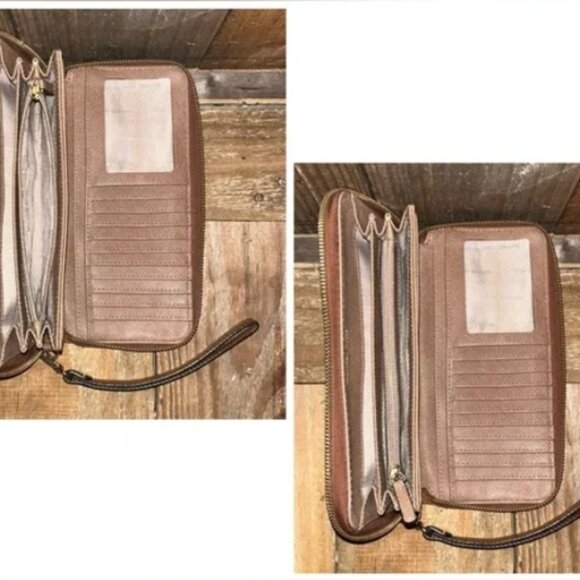 Michael Kors 6pc Set: Mercer Satchel, Wallet, Card Case, Glasses, Dust Bag Twill - Picture 12 of 16